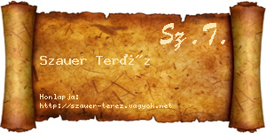 Szauer Teréz névjegykártya